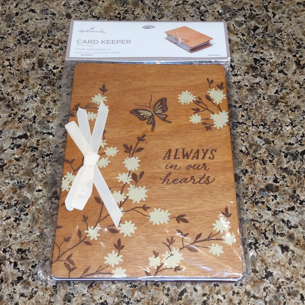 Greeting Card Keepsake Book By Hallmark Wood New Always In Our Hearts
